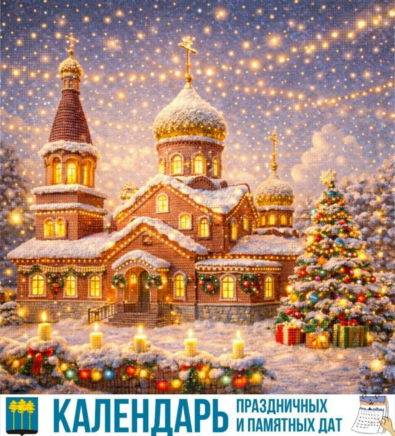 Календарь праздничных и памятных дат с 24 декабря по 14 января.